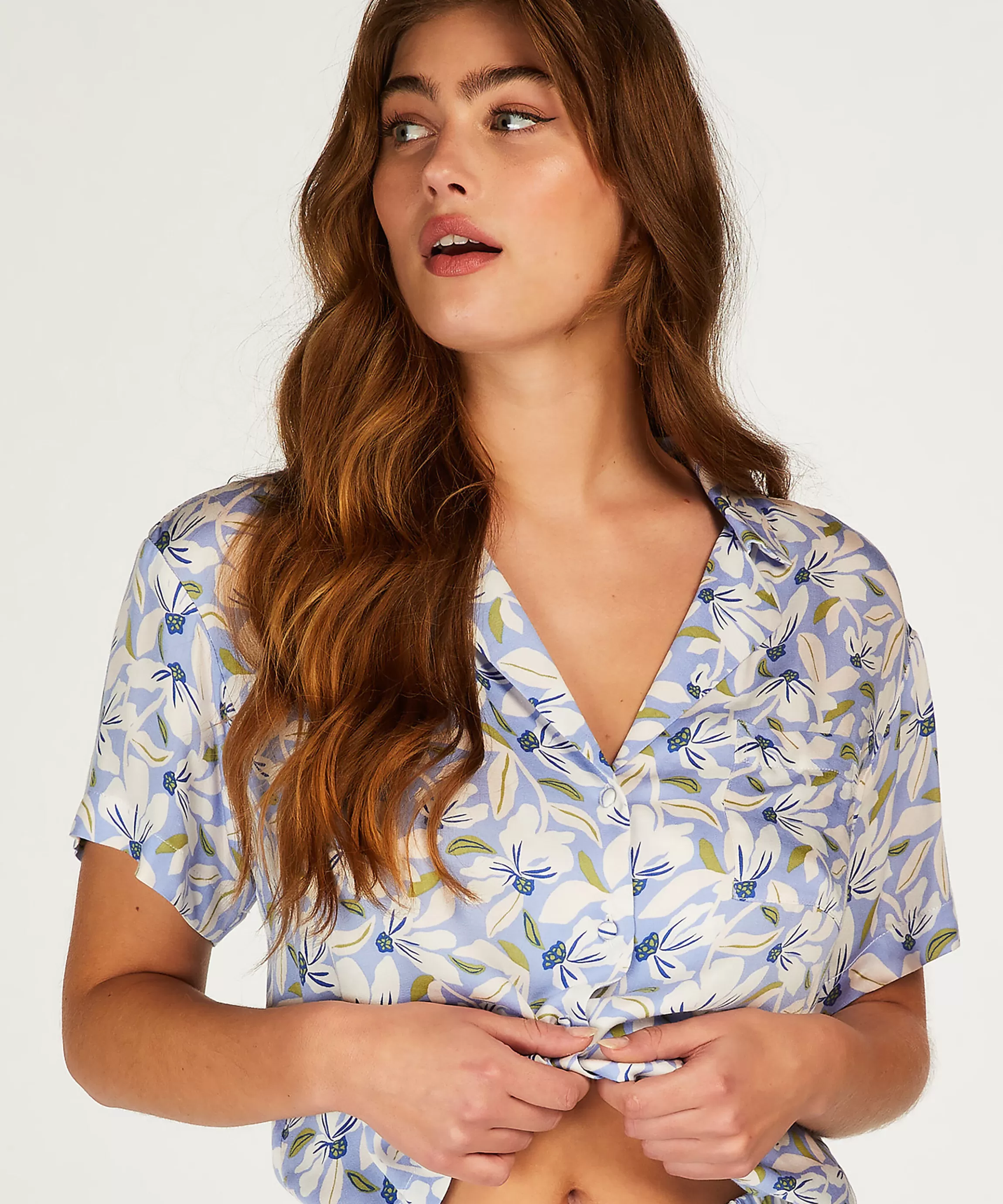 Hunkemöller Pyjamatops*Pyjamatop Blauw