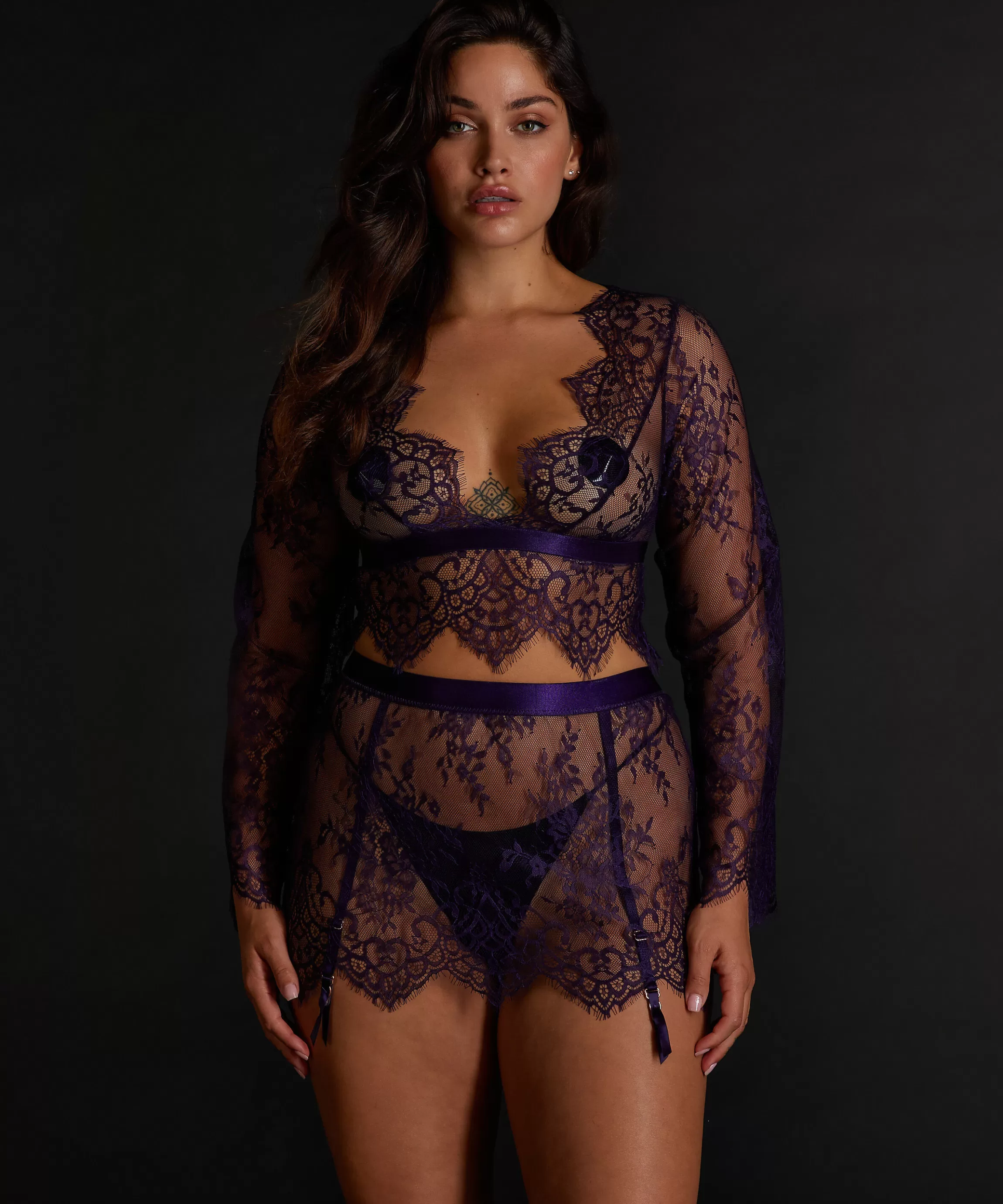 Hunkemöller Pyjama'S*Rok Lace Paars