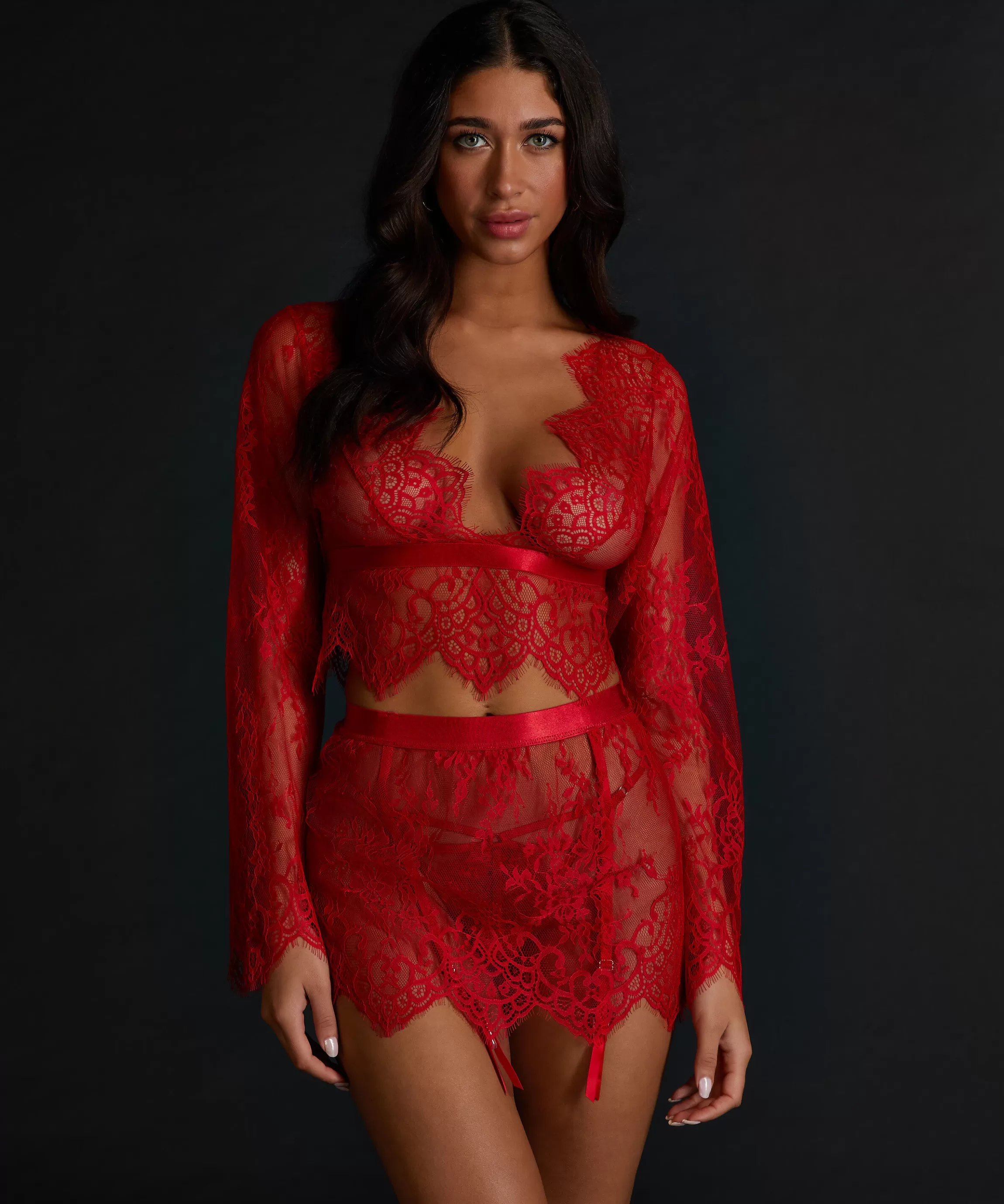 Hunkemöller Pyjama'S*Rok Lace Rood
