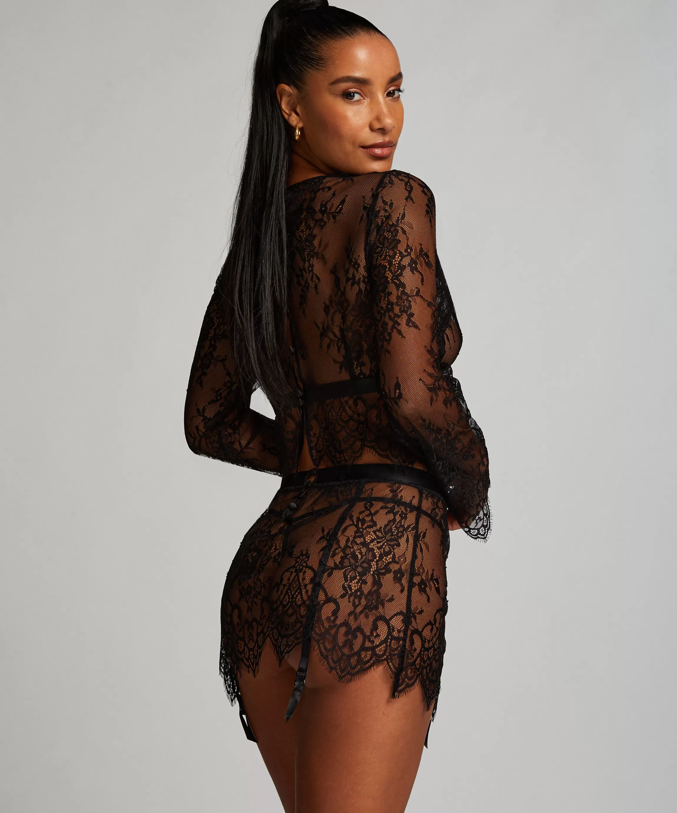 Hunkemöller Pyjama'S*Rok Lace Zwart