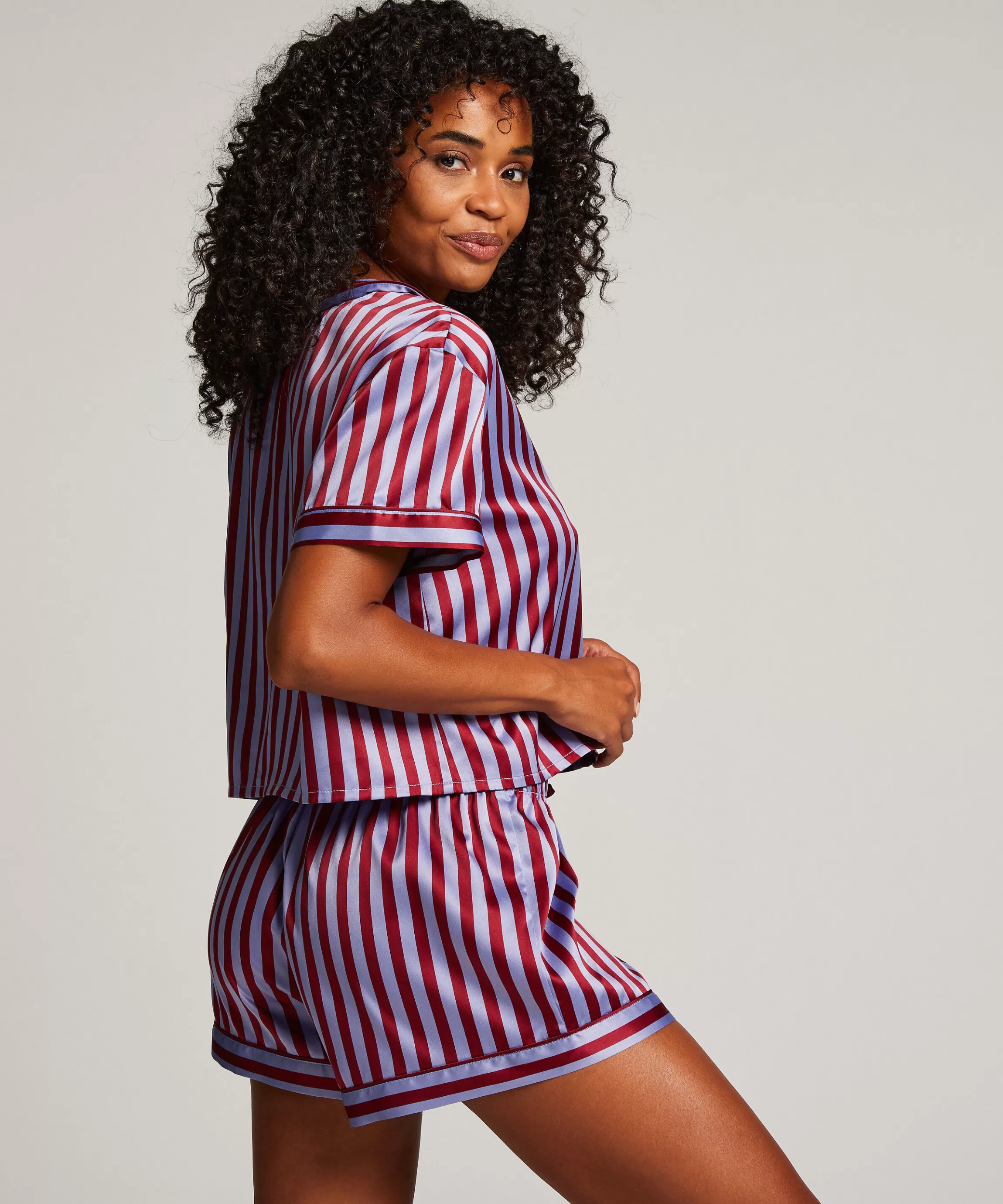 Hunkemöller Pyjama'S*Satin Shorts Blauw