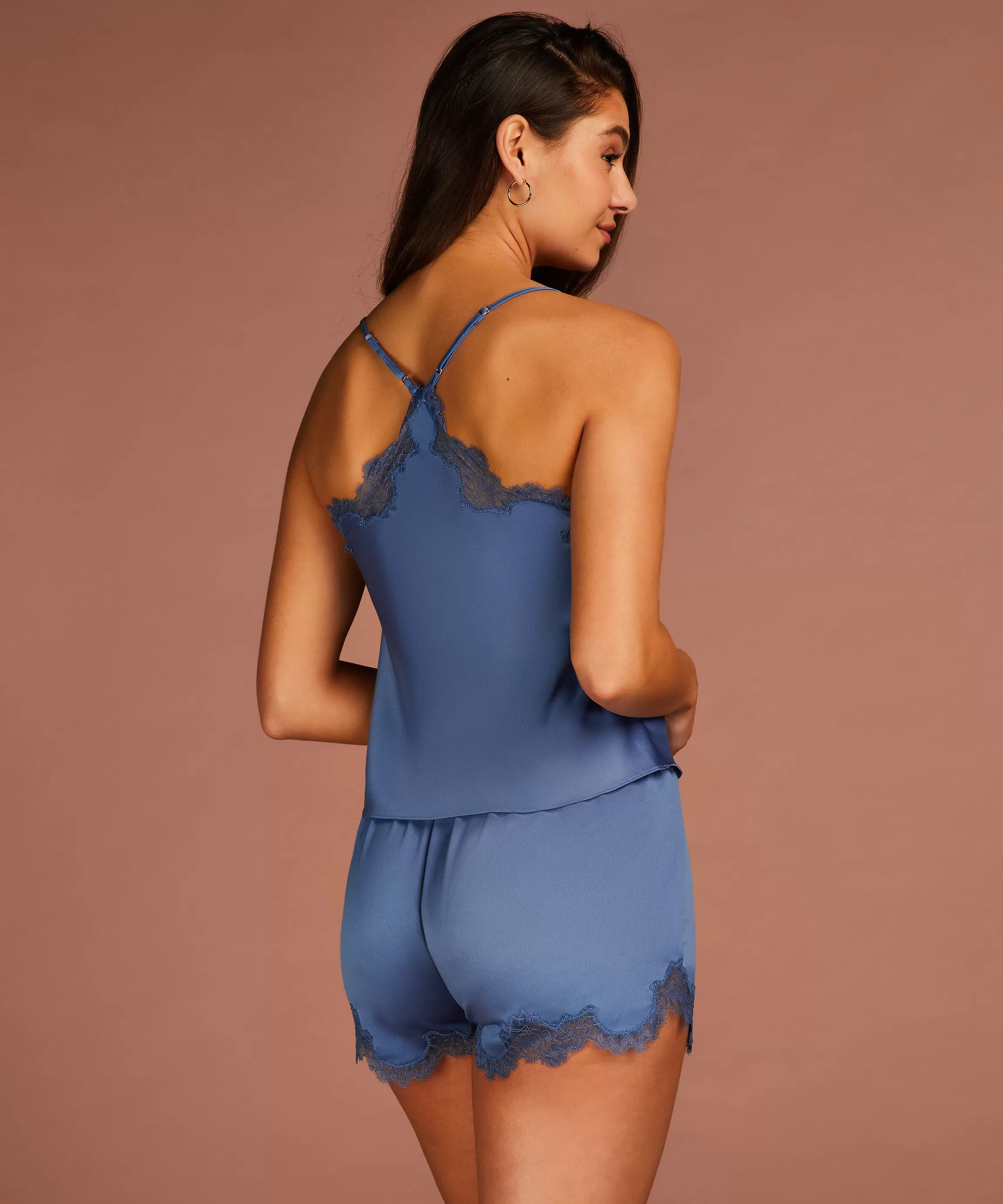 Hunkemöller Pyjama'S*Shorts Lace Sophia Blauw