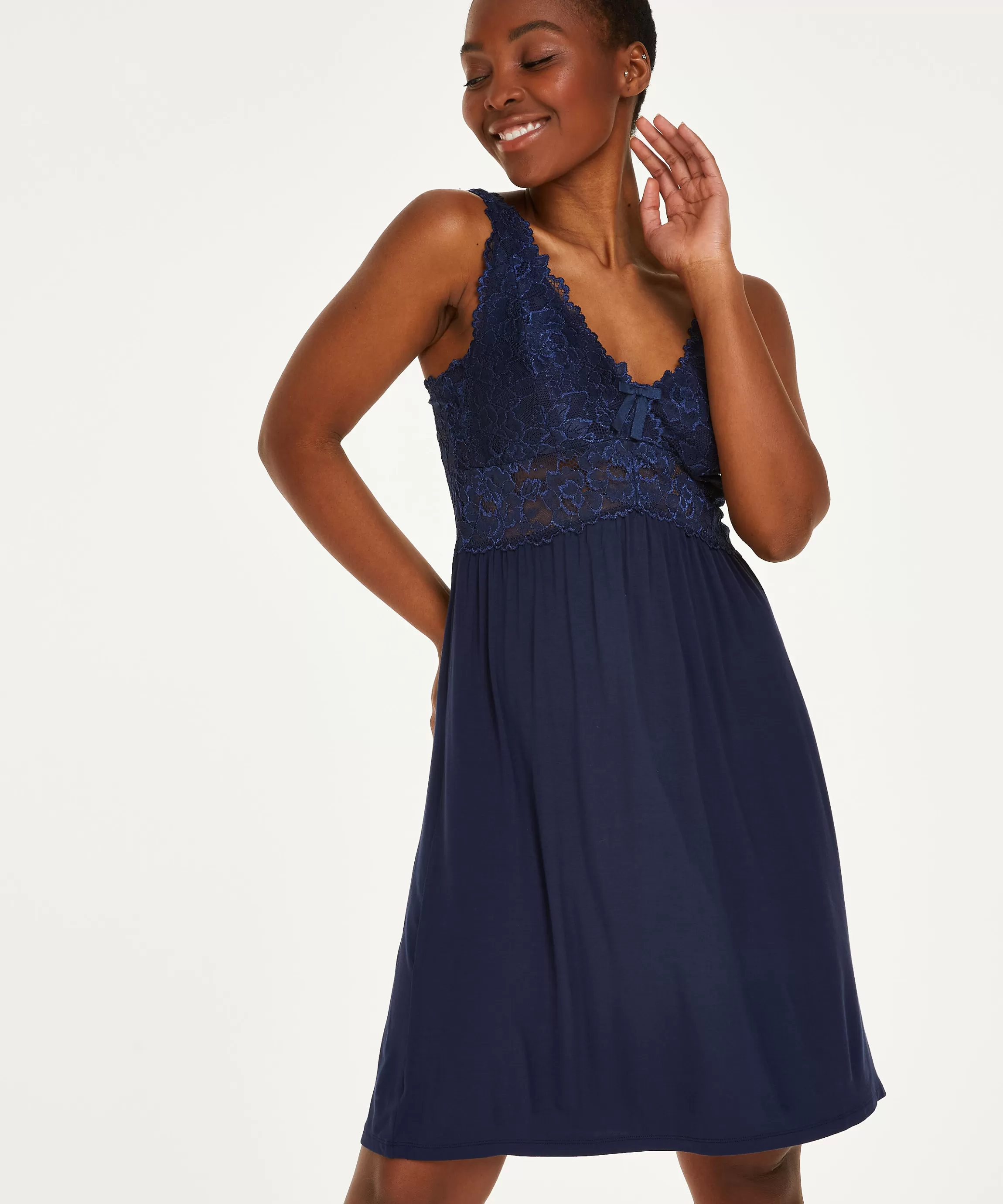 Hunkemöller Slipdresses & Babydolls*Slipdress Nora Lace Blauw