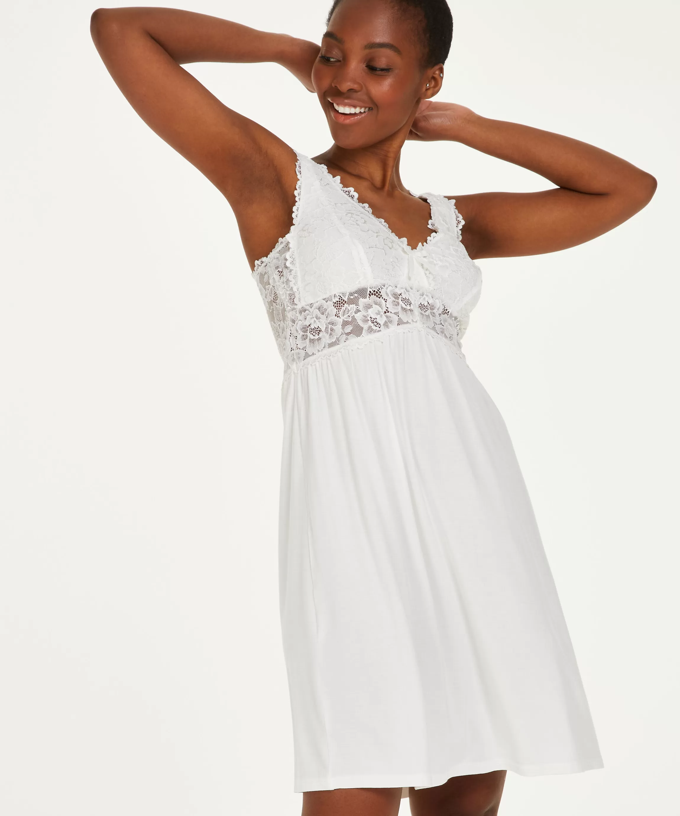 Hunkemöller Slipdresses & Babydolls*Slipdress Nora Lace Wit