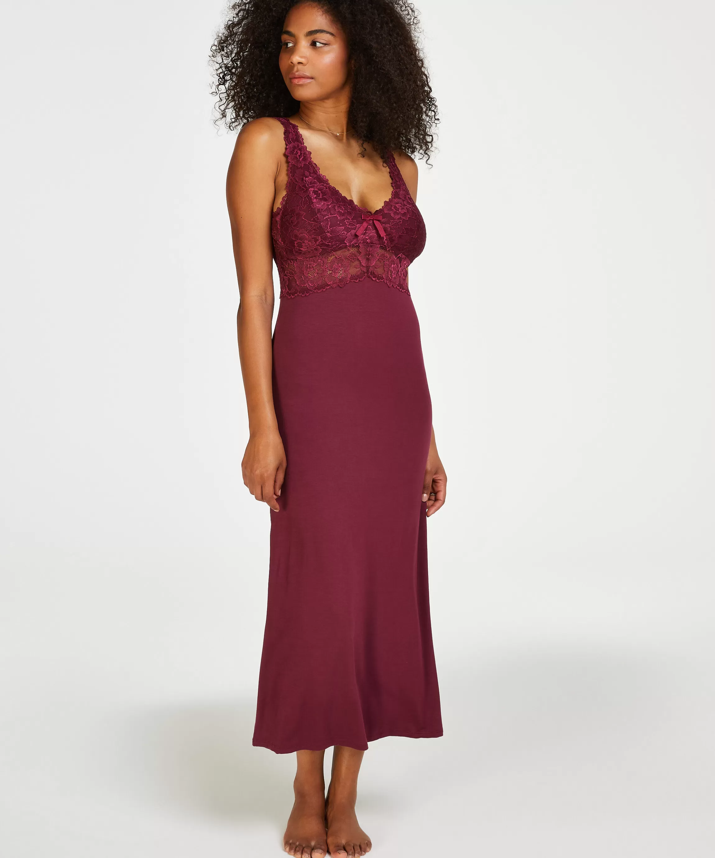 Hunkemöller Slipdresses & Babydolls*Slipdress Nora Lace Long Rood