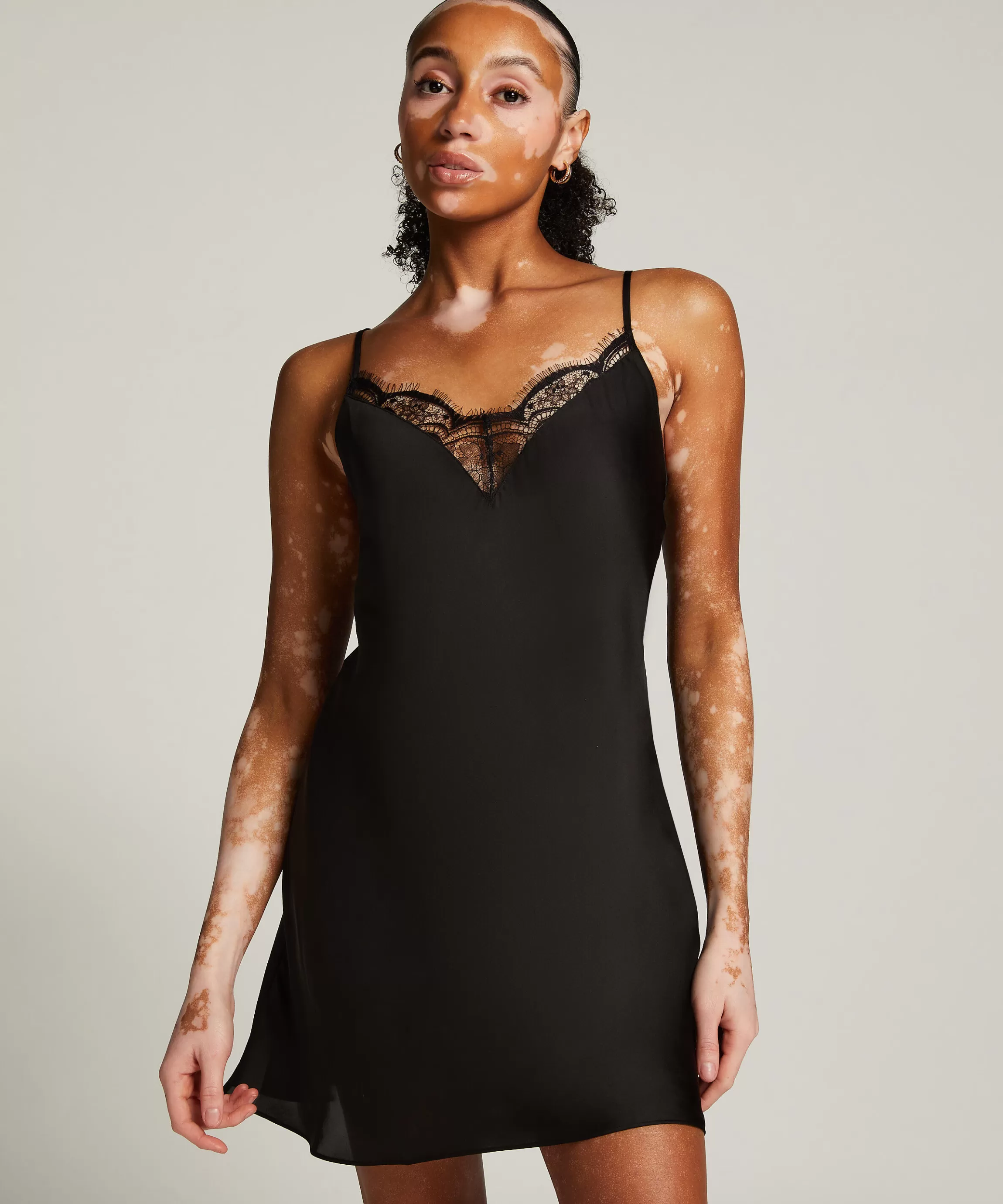 Hunkemöller Slipdresses & Babydolls*Slipdress Satin Zwart