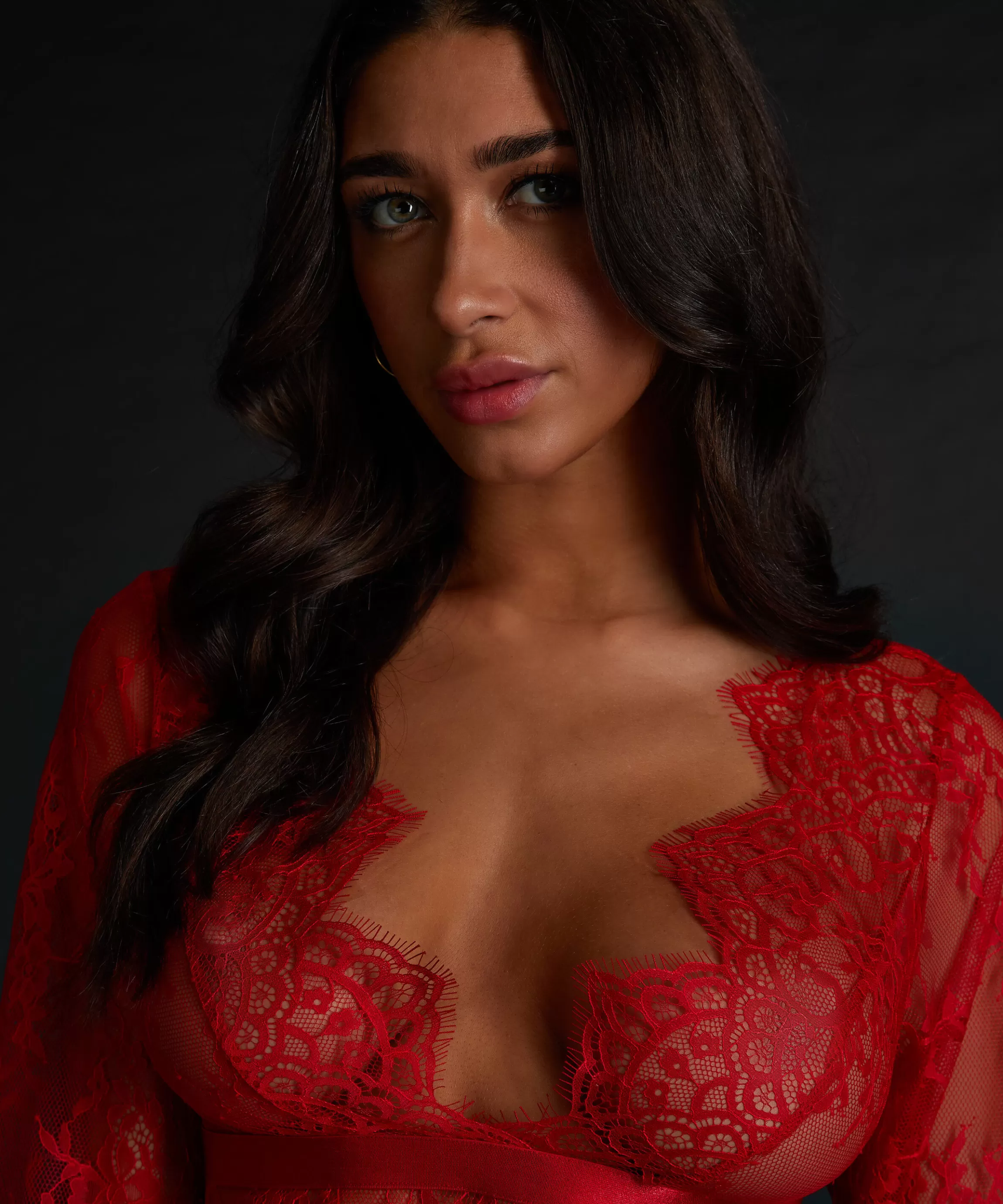 Hunkemöller Pyjama'S*Top Allover Lace Rood