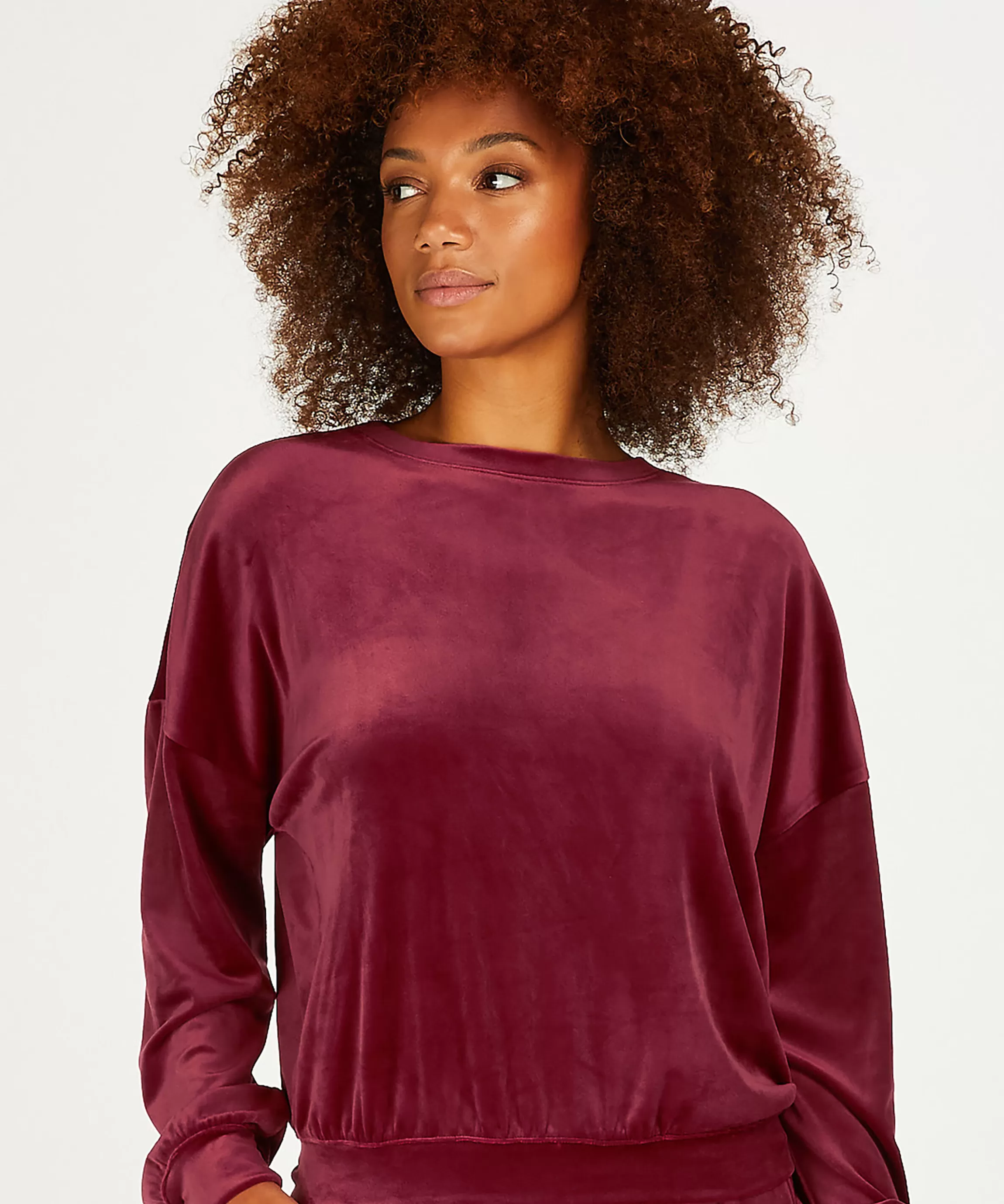 Hunkemöller Pyjama'S*Velours Top Paars