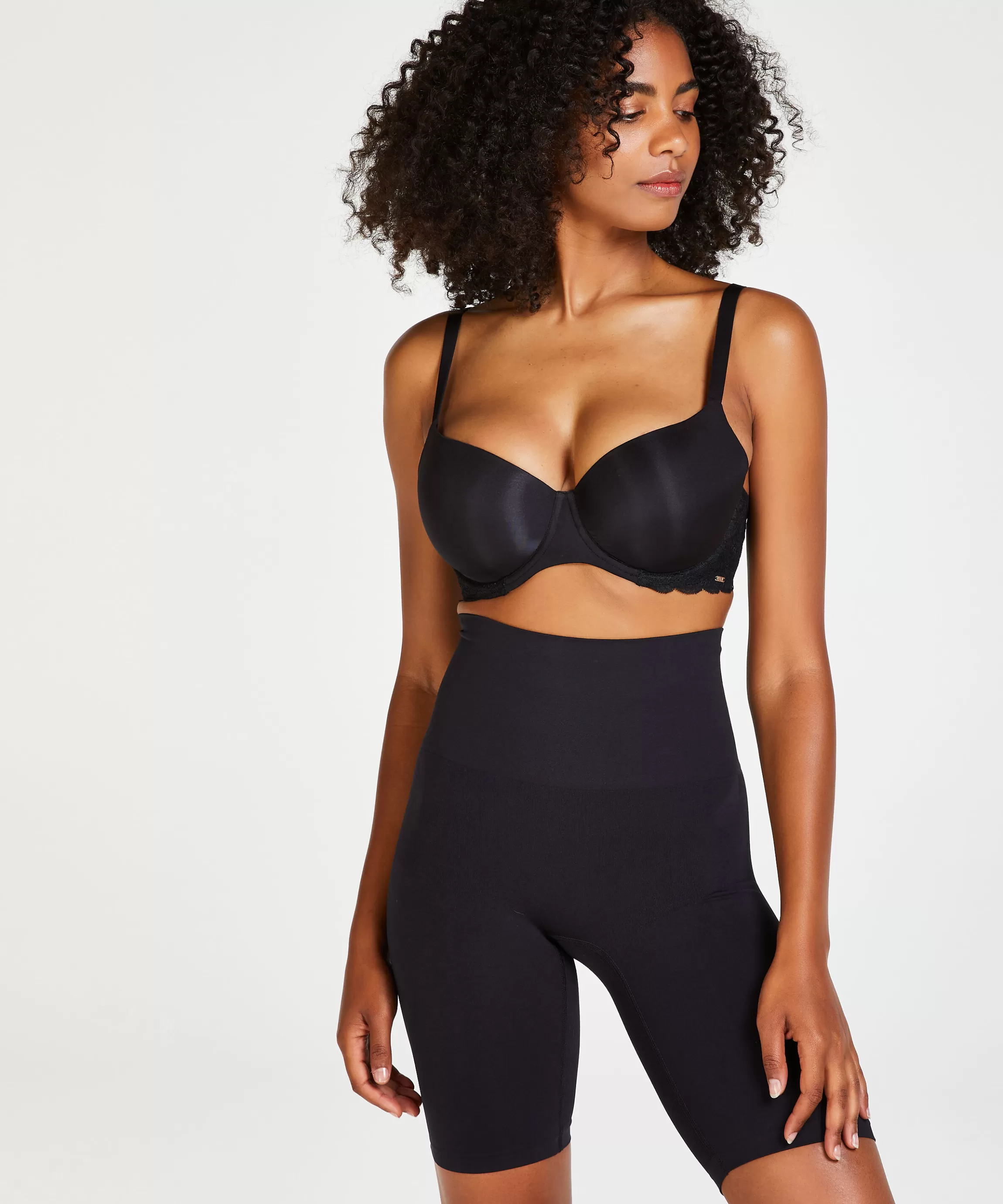 Hunkemöller Shapewear*Verstevigende Corrigerend Broek Van Mesh Zwart