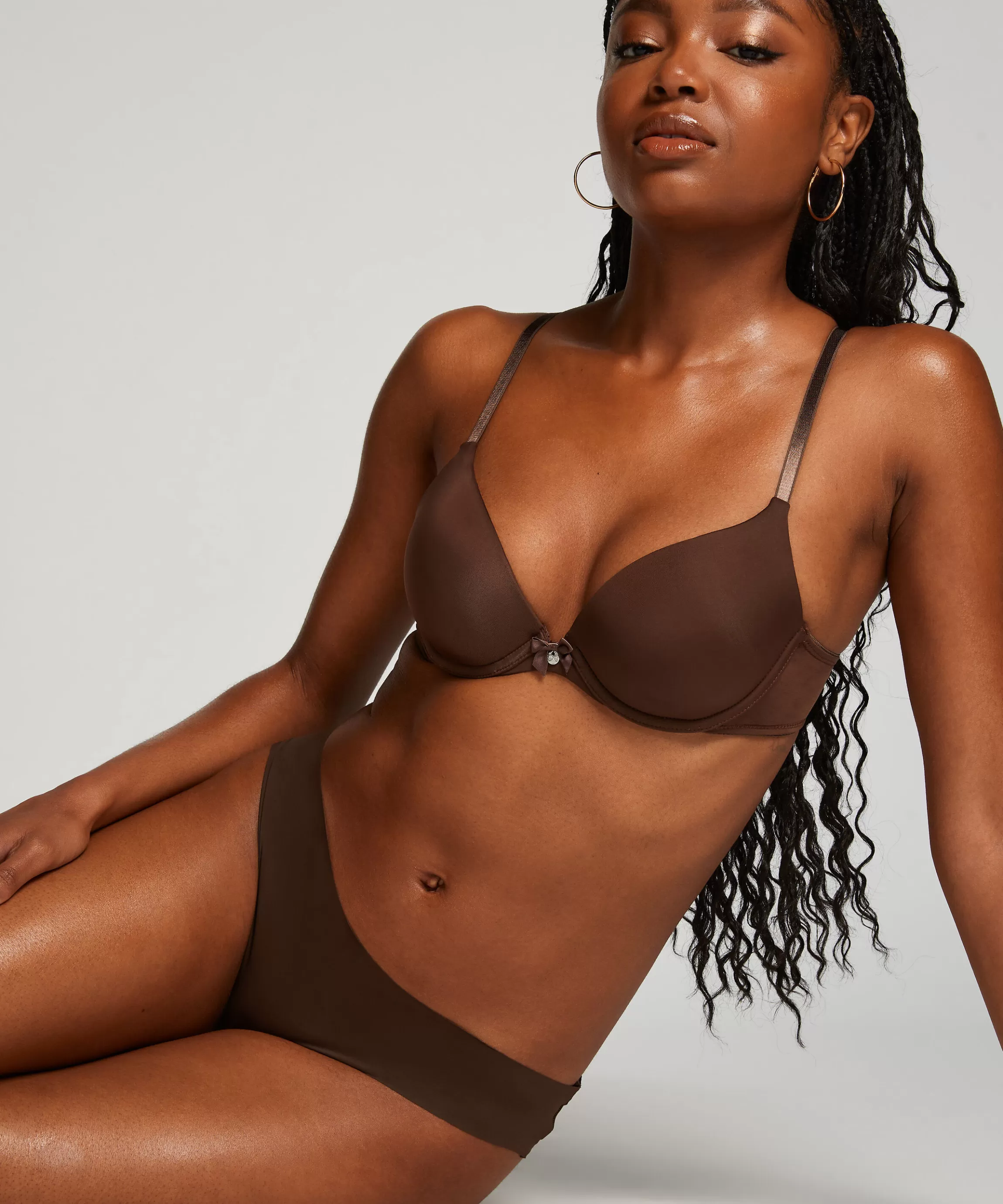 Hunkemöller Voorgevormde Bh'S*Voorgevormde Beugel Bh Plunge Bruin