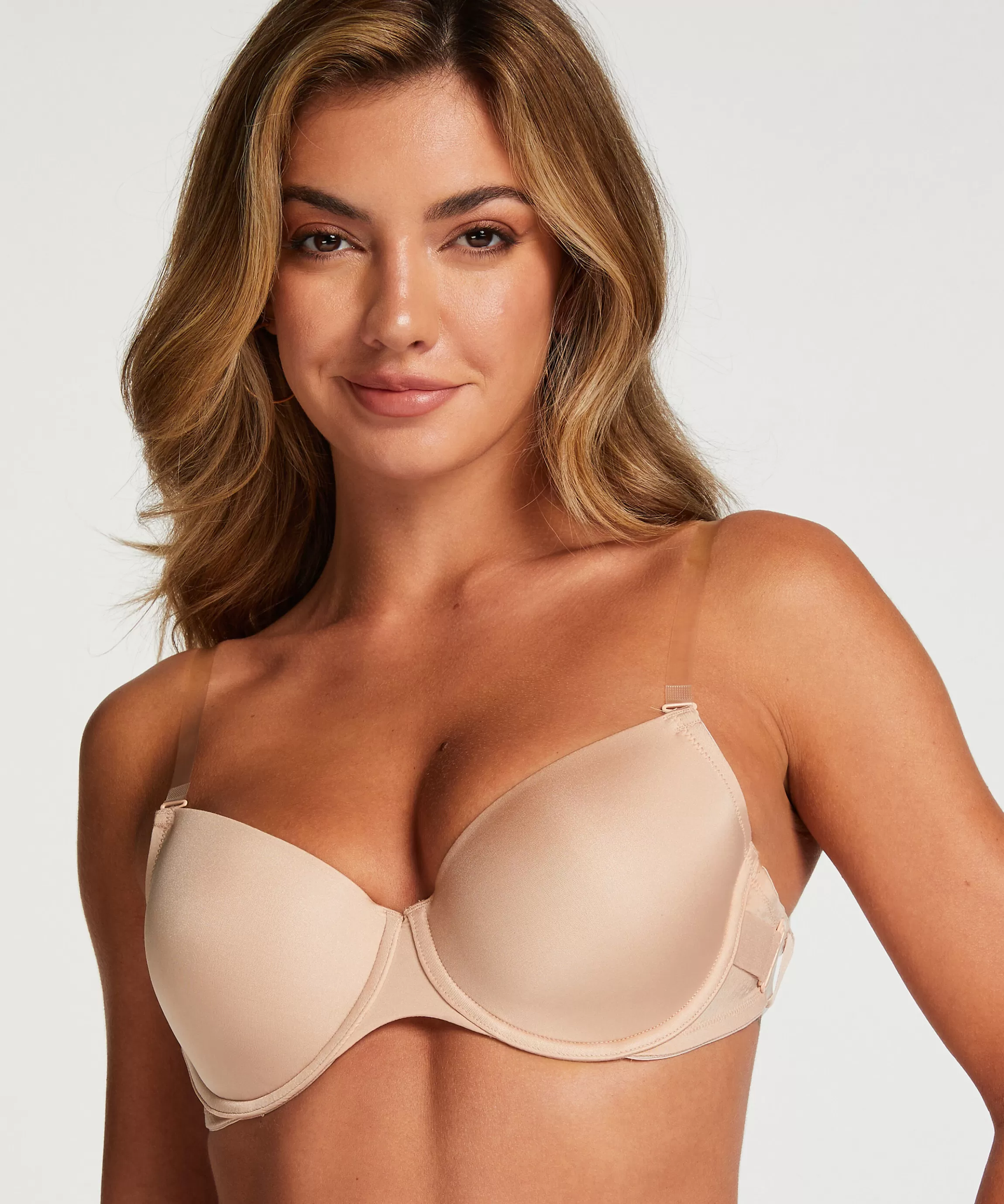 Hunkemöller Voorgevormde Bh'S*Voorgevormde Beugel Bh Transparant Back Beige