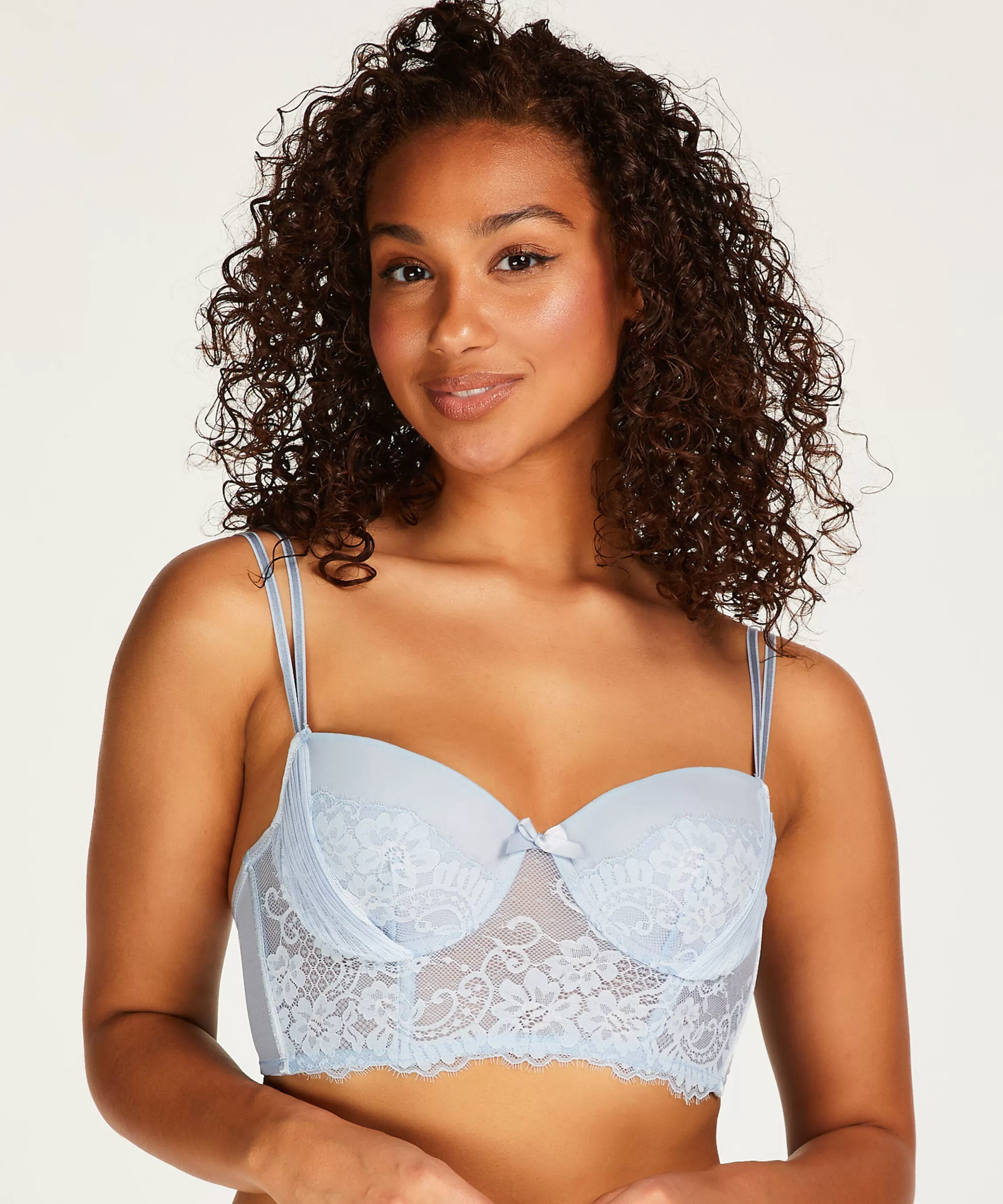 Hunkemöller Voorgevormde Bh'S*Voorgevormde Longline Beugel Bh Catrin Blauw