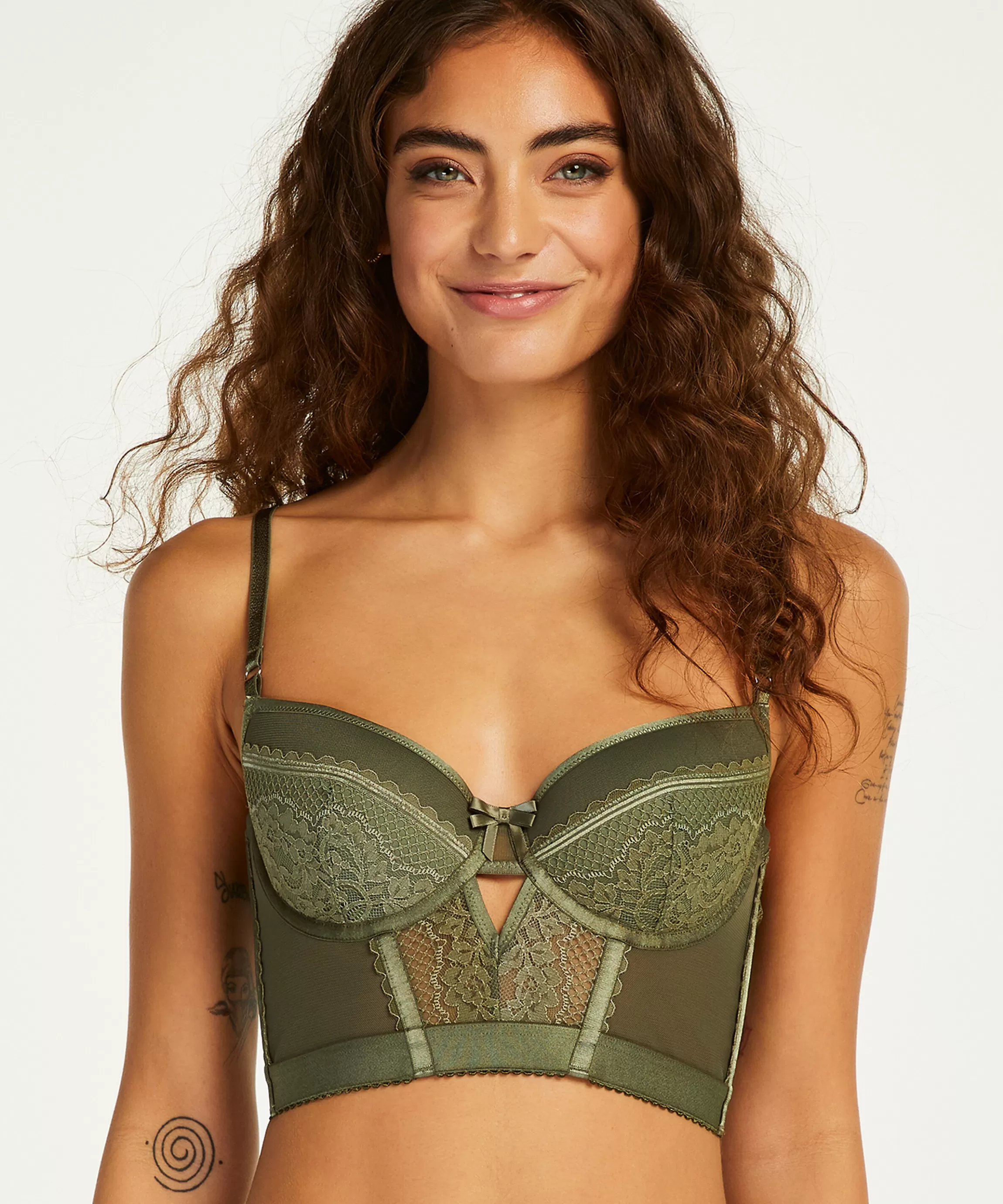 Hunkemöller Voorgevormde Bh'S*Voorgevormde Longline Beugel Bh Malika Groen