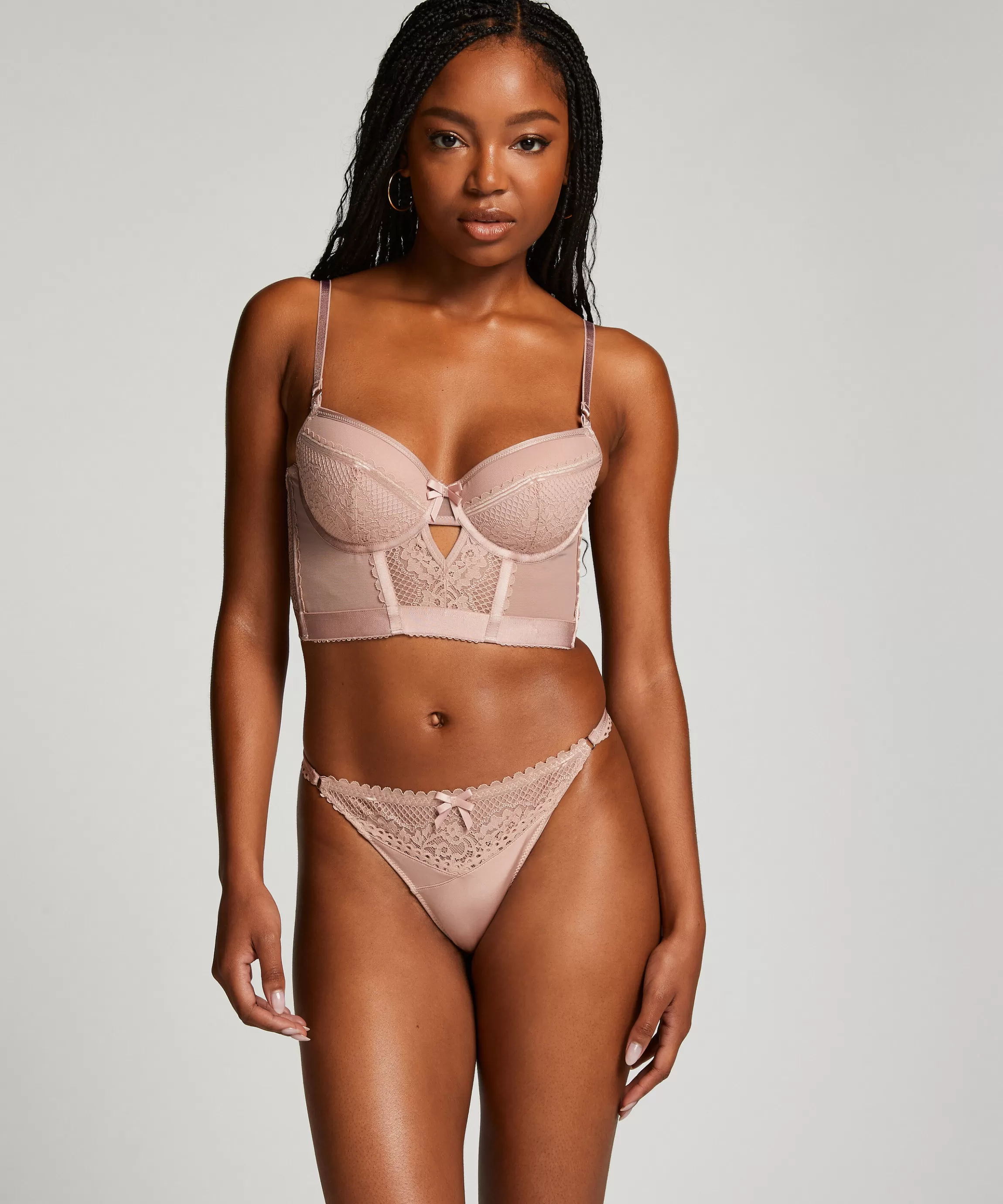 Hunkemöller Voorgevormde Bh'S*Voorgevormde Longline Beugel Bh Malika Roze