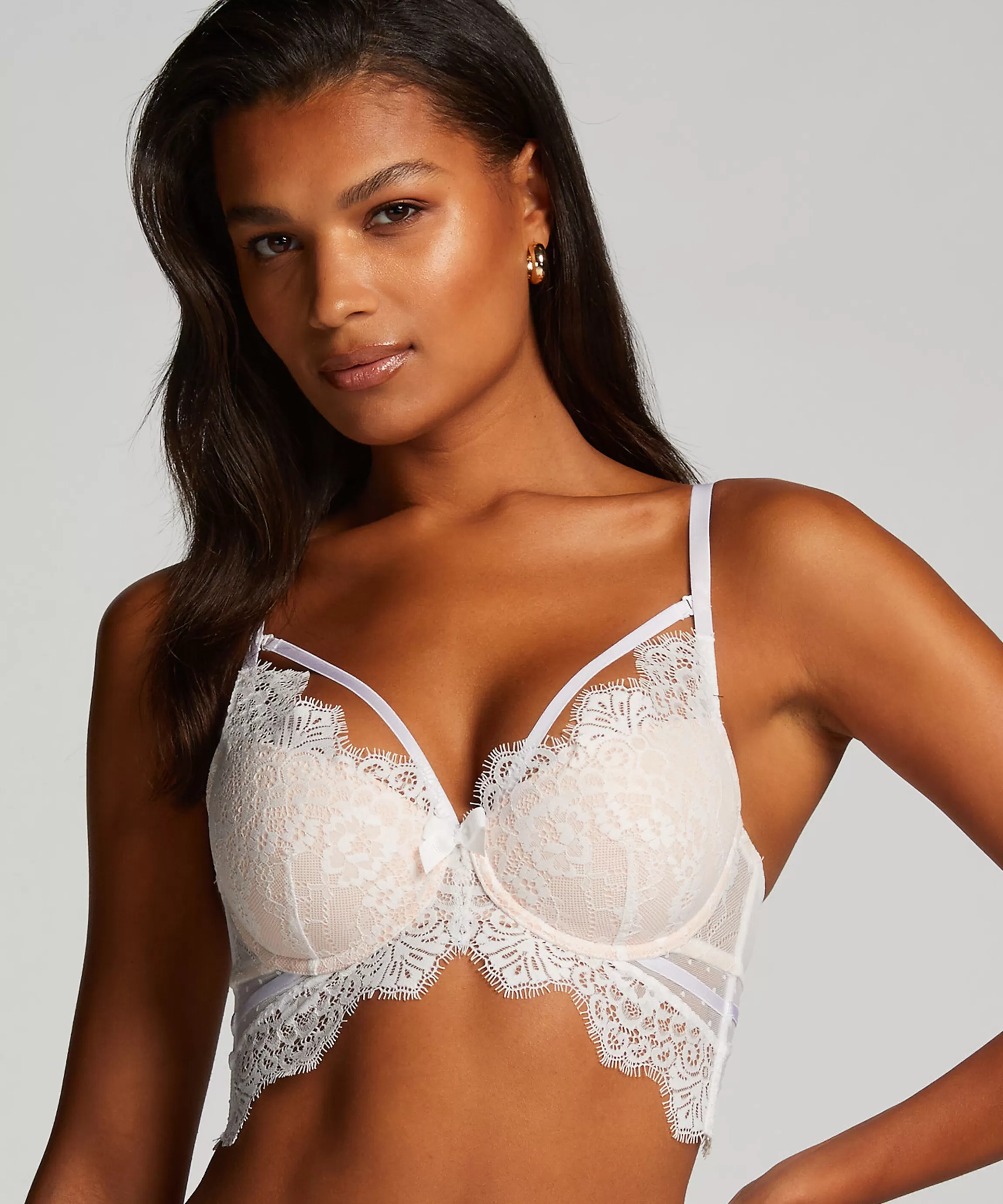 Hunkemöller Voorgevormde Bh'S*Voorgevormde Longline Beugel Bh Marilee Wit