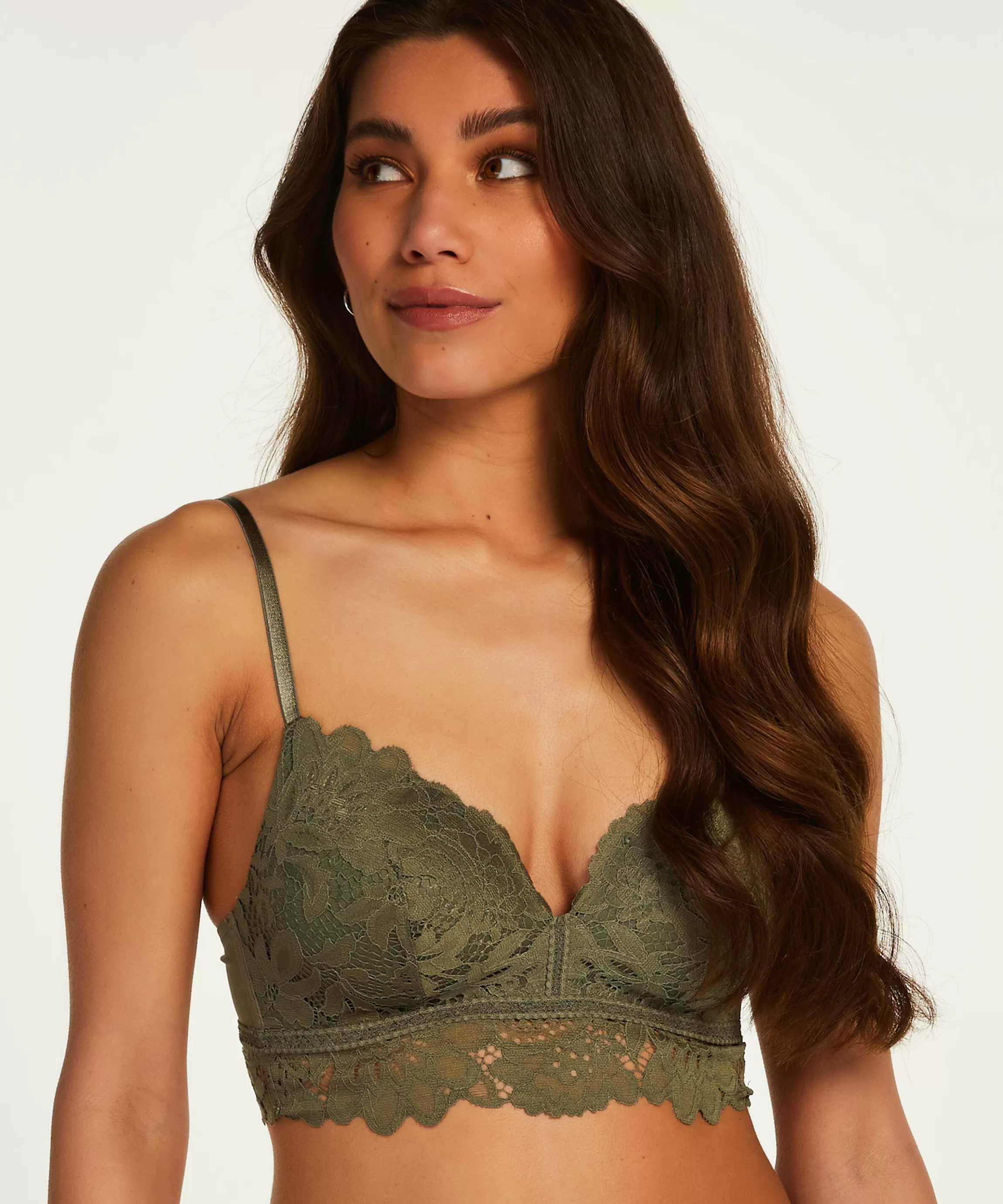 Hunkemöller Grote Maten Bh'S*Voorgevormde Longline Bh Zonder Beugel Shiloh Groen