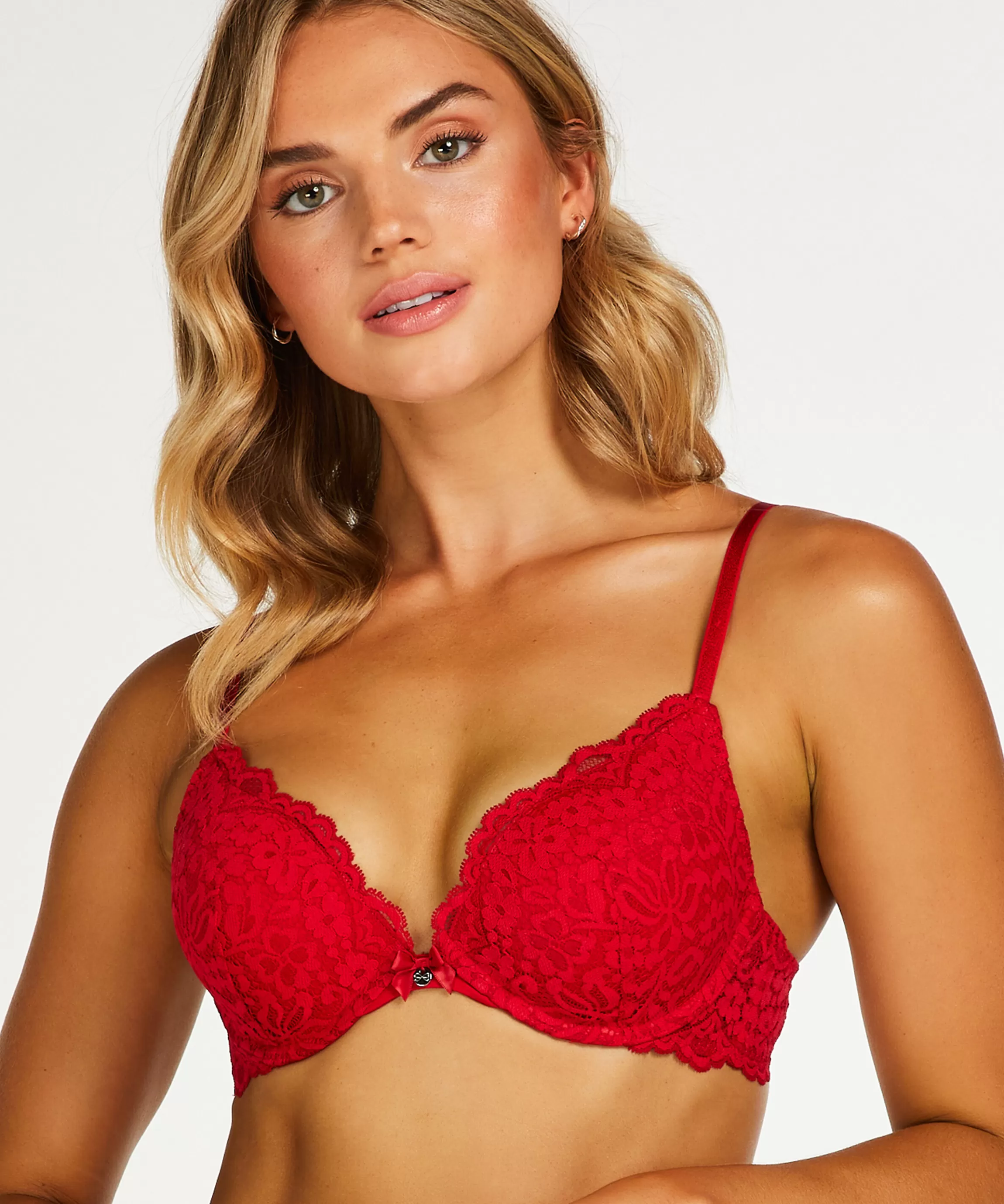 Hunkemöller Push-Up & Maximizer Bh'S*Voorgevormde Push-Up Beugel Bh Rose Rood