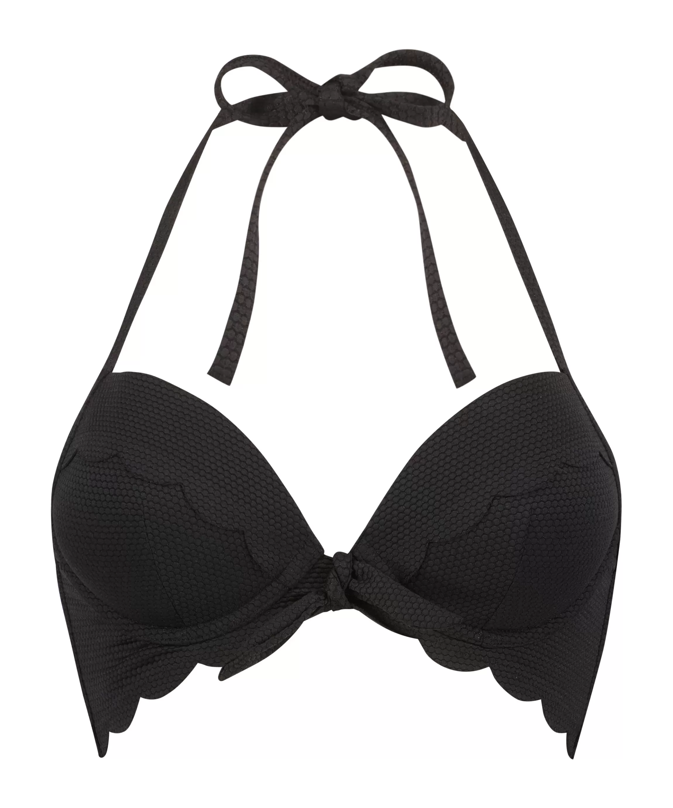 Hunkemöller Bikini'S*Voorgevormde Push-Up Beugel Bikinitop Scallop Cup A - E Zwart