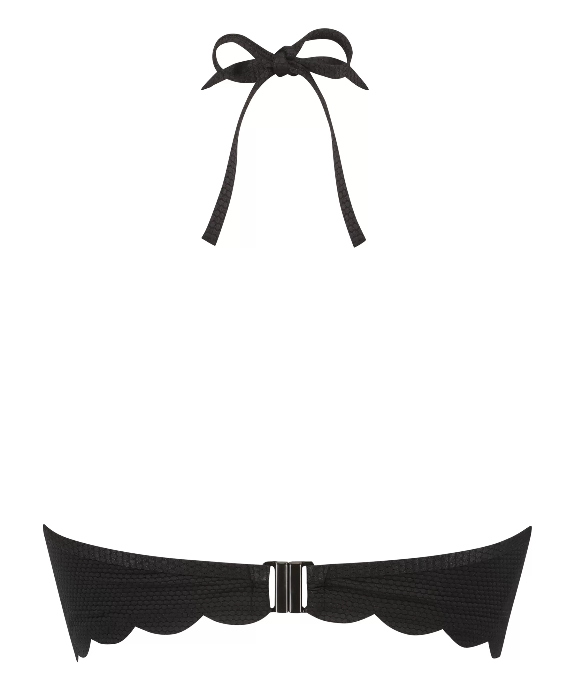 Hunkemöller Bikini'S*Voorgevormde Push-Up Beugel Bikinitop Scallop Cup A - E Zwart