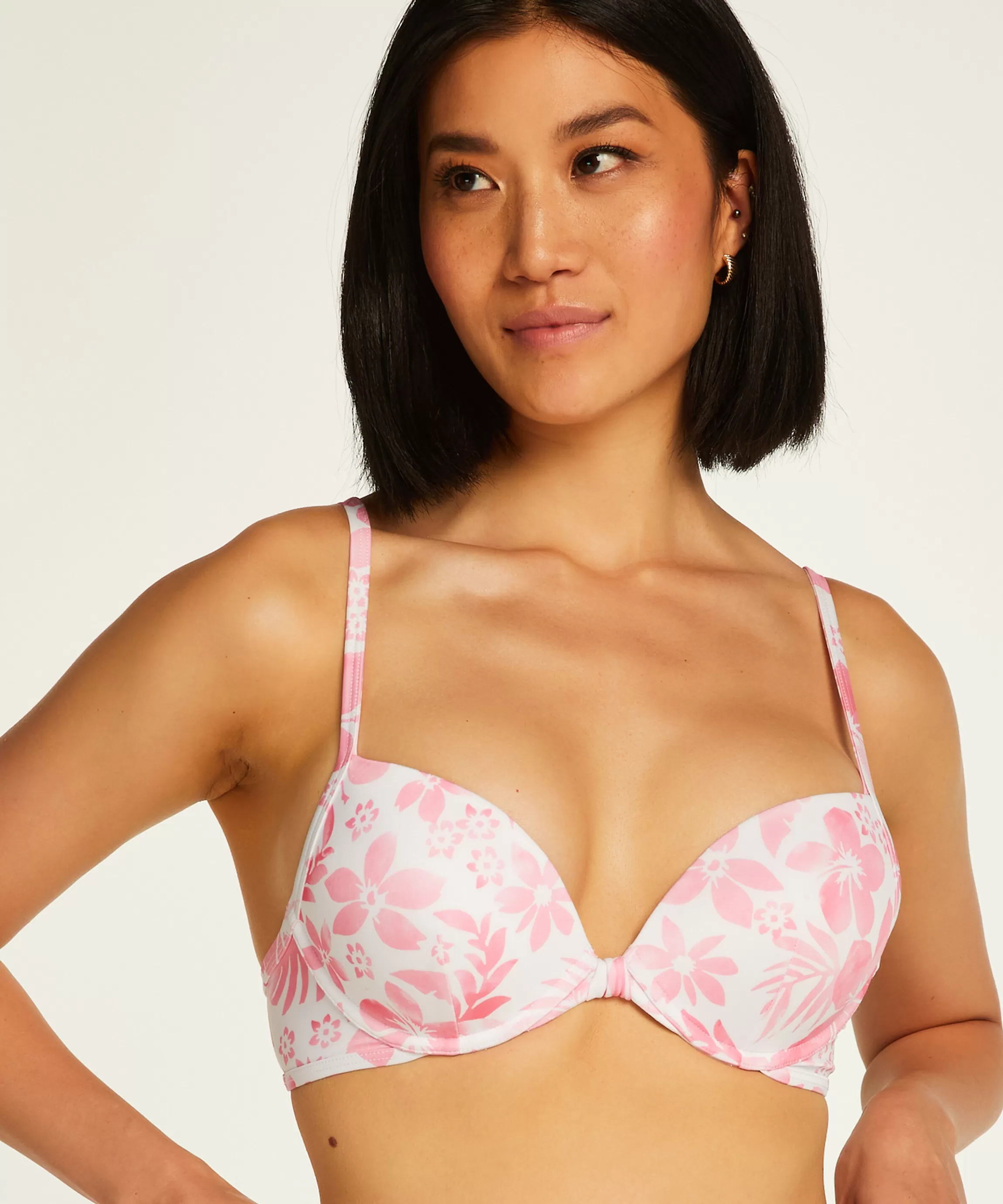 Hunkemöller Bikini'S*Voorgevormde Push-Up Beugel Bikinitop Tropical Zwart