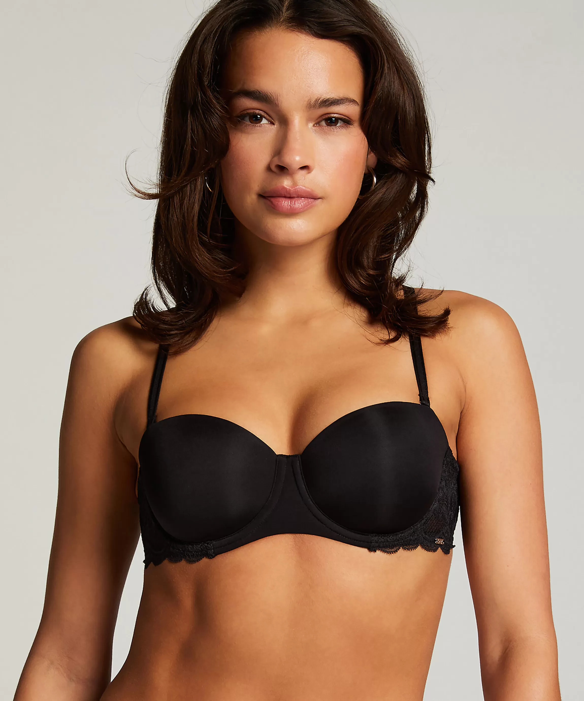 Hunkemöller Voorgevormde Bh'S*Voorgevormde Strapless Beugel Bh Angie Zwart