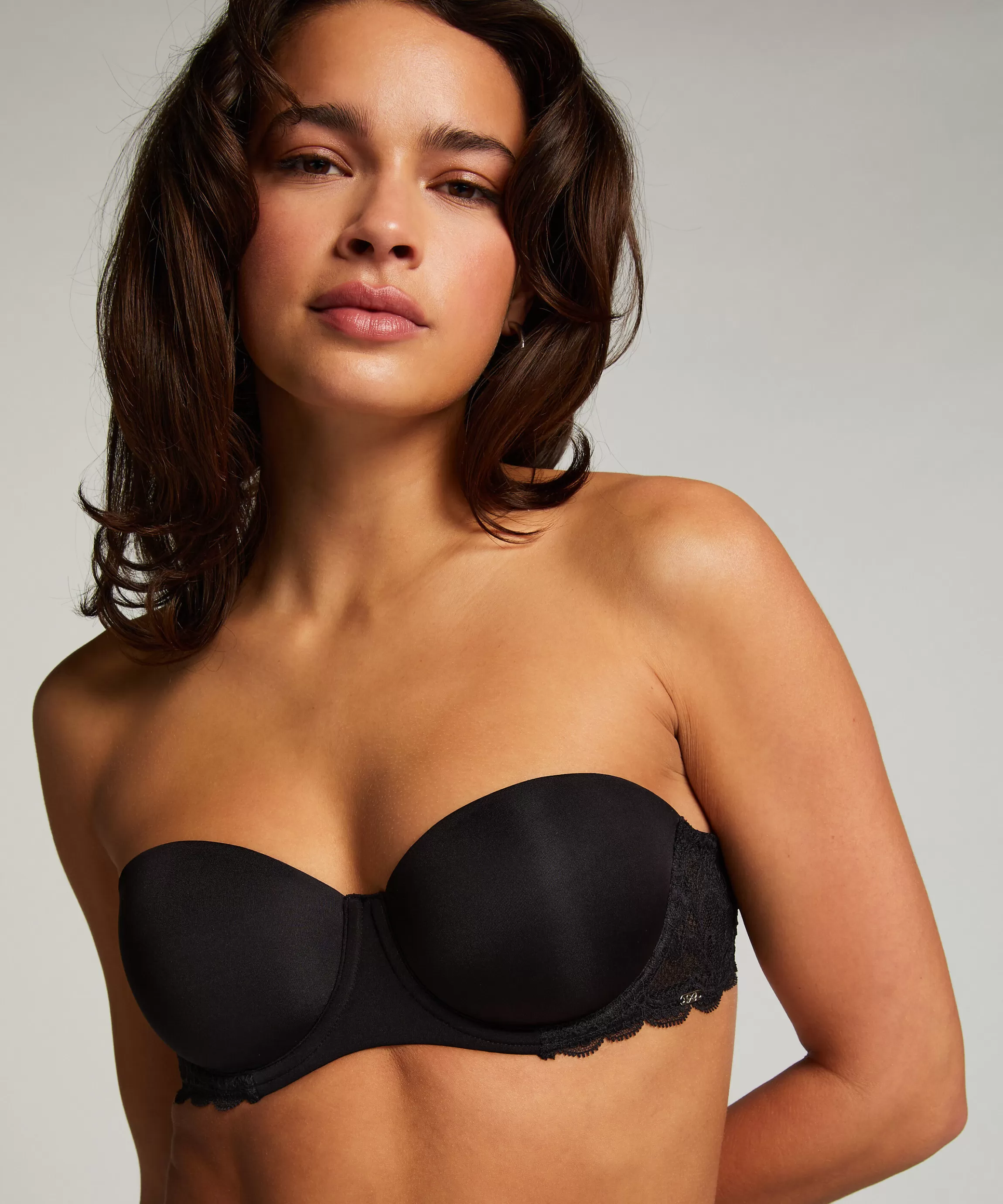 Hunkemöller Voorgevormde Bh'S*Voorgevormde Strapless Beugel Bh Angie Zwart