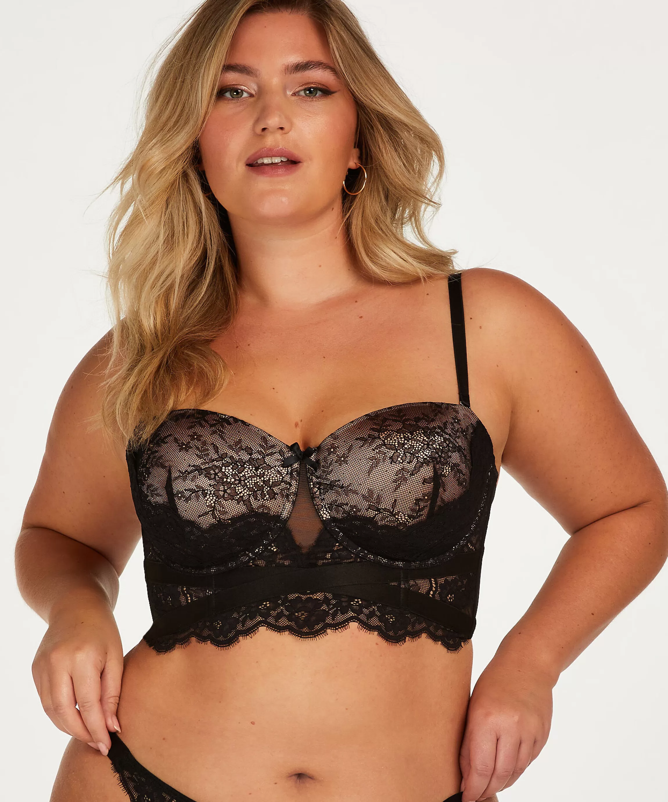 Hunkemöller Voorgevormde Bh'S*Voorgevormde Strapless Longline Beugel Bh Bellatrix Zwart